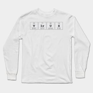 Virus Periodic Table Science Print Long Sleeve T-Shirt